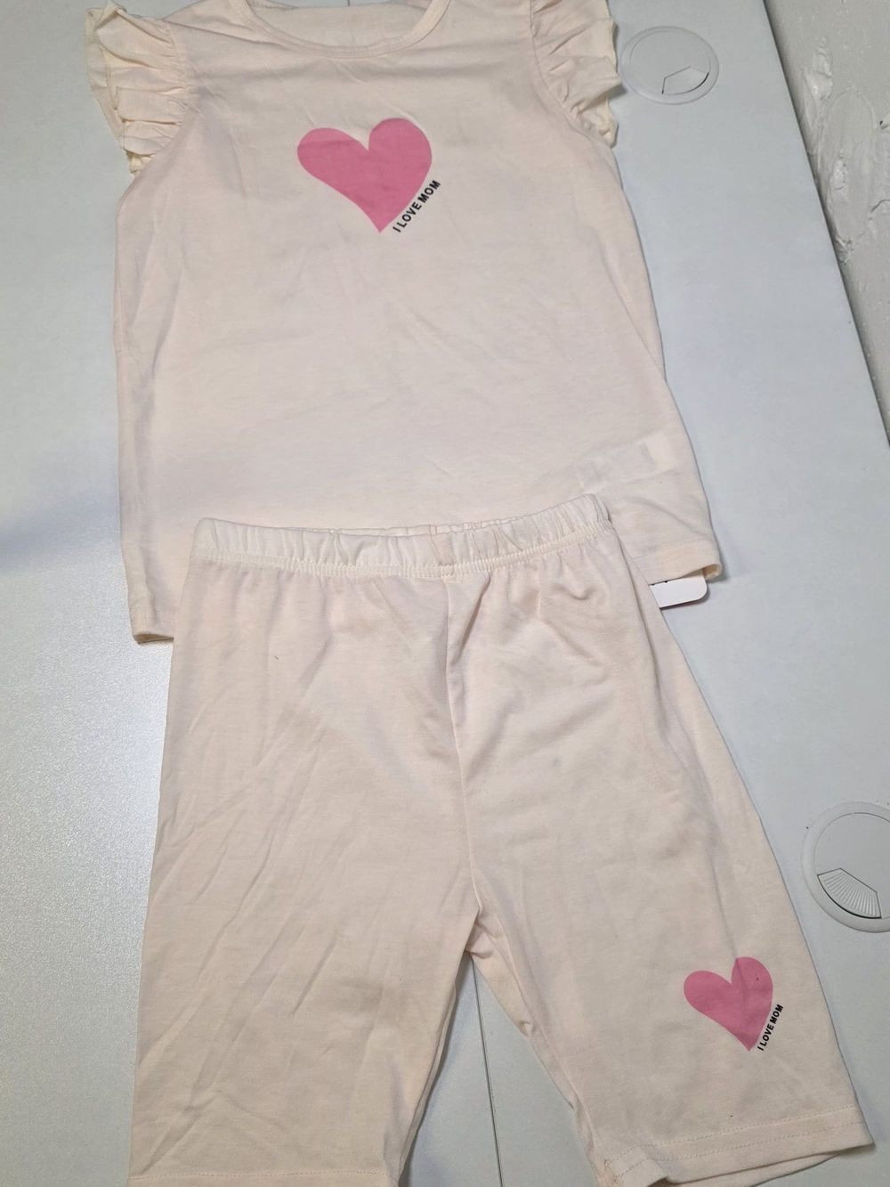 Kids Pink Heart Pajama Set -